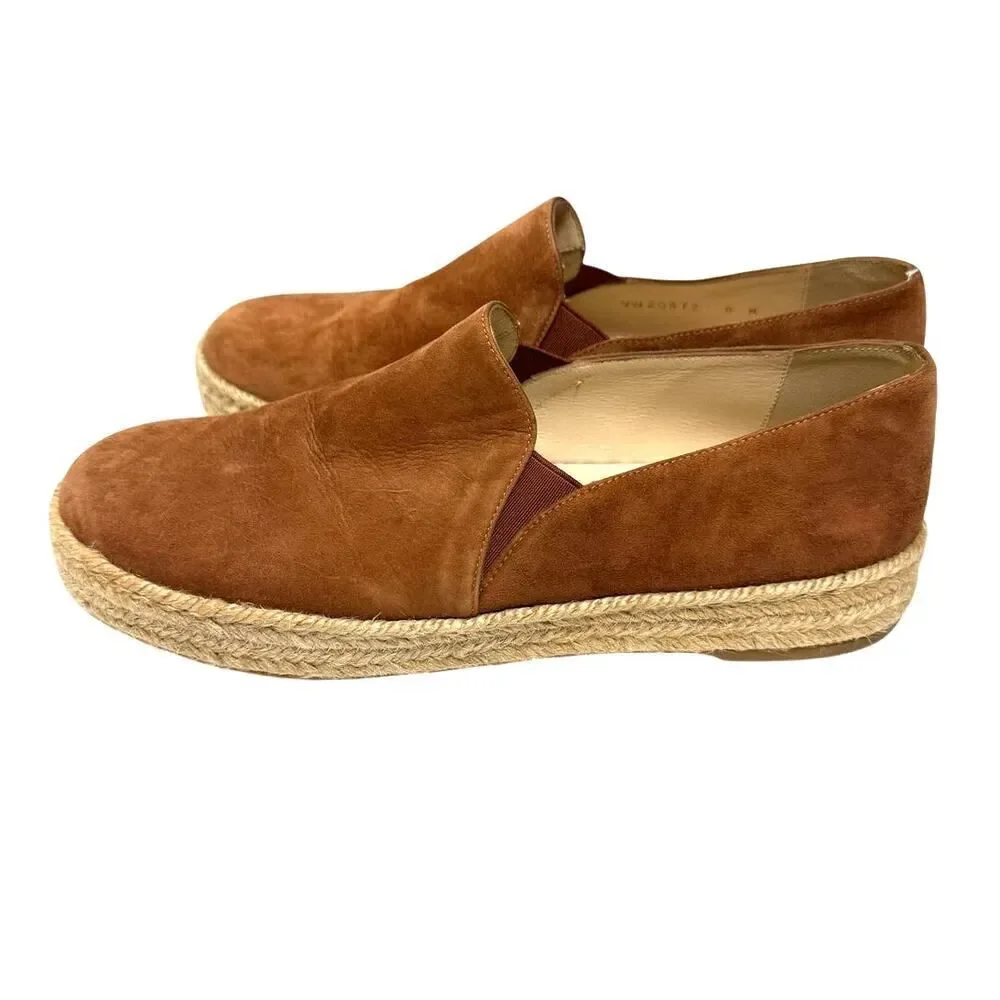 Stuart Weitzman Nugal Tan Suede Flats Women's Sz. 8